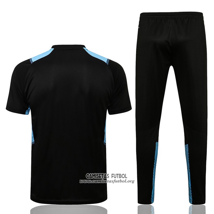 Chandal del Olympique Marsella Manga Corta 2021/2022 Negro